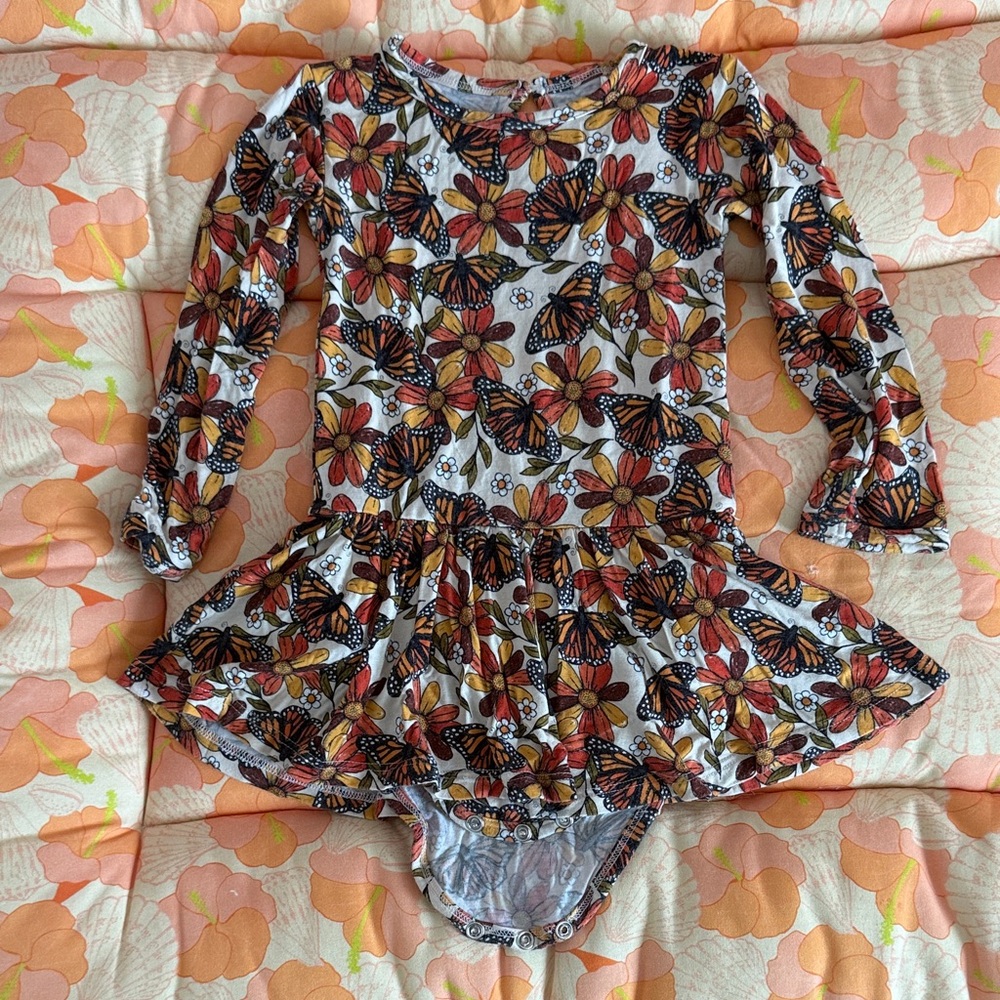 Floral Butterfly Kids One Piece